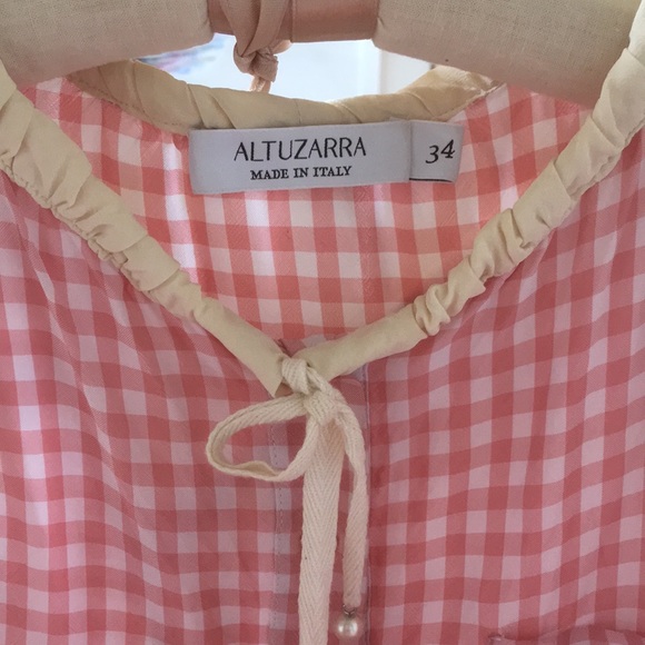 ALTUZARRA vintage pink gingham top. - Picture 2 of 8